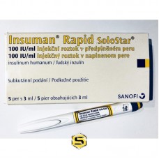 Insuman Rapid fast inzulin 5*3ml  100iu/ml: